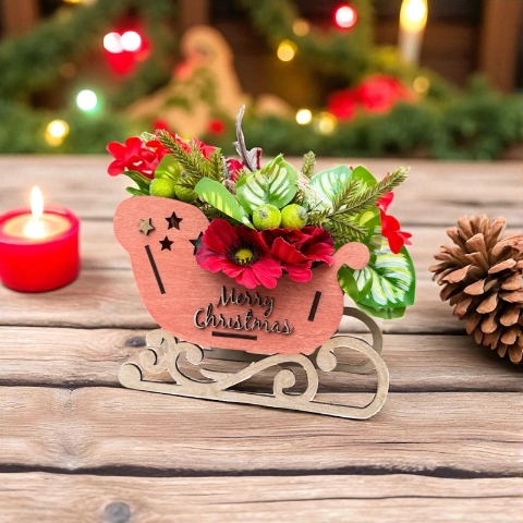 Festive Sleigh (Silk)