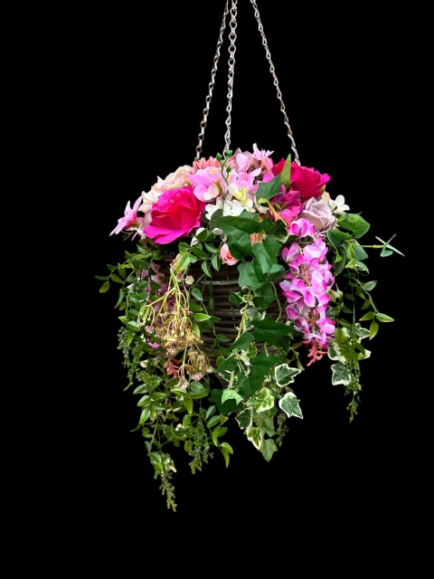 Silk Hanging Baskets