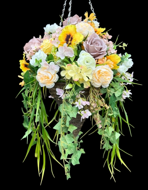 Silk Hanging Baskets