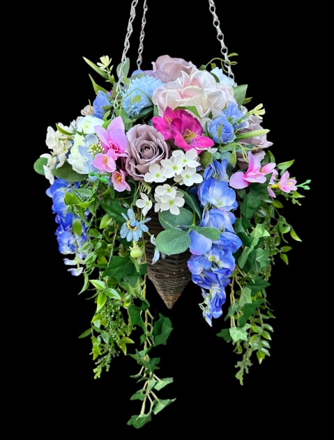Silk Hanging Baskets